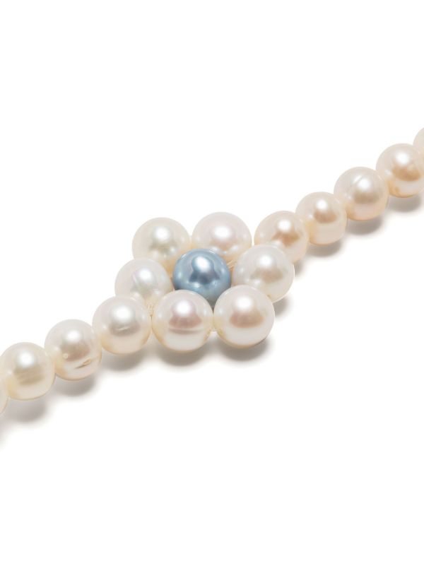 Hatton Labs Sterling Silver Daisy Pearl Necklace | Browns Necklaces