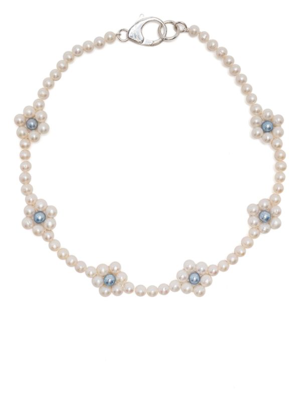 Hatton Labs sterling silver Daisy pearl necklace | Browns Necklaces