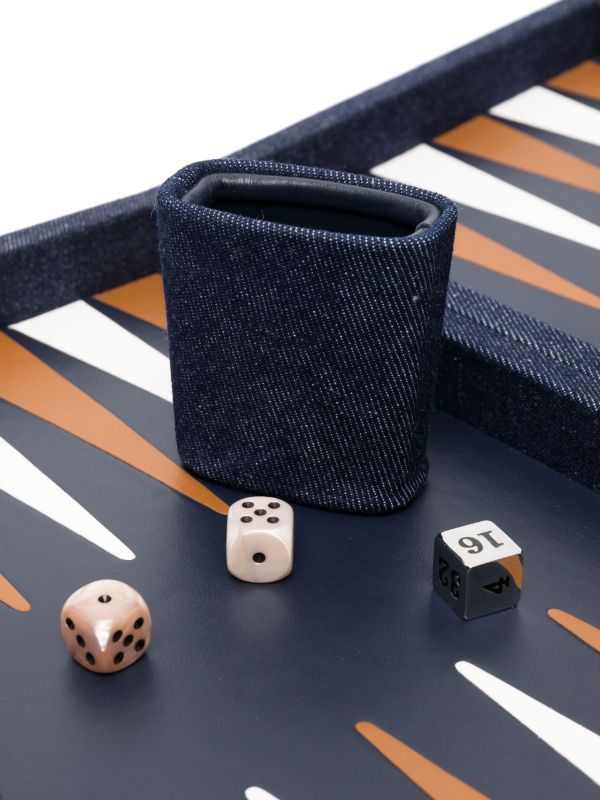 Hector Saxe Blue Daniel Medium Backgammon Set | Browns Table Games