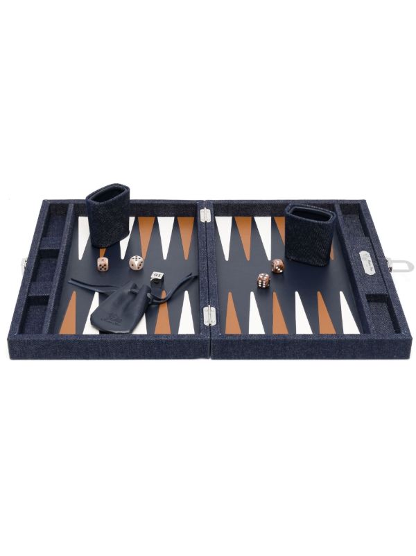 Hector Saxe Blue Daniel Medium Backgammon Set | Browns Table Games