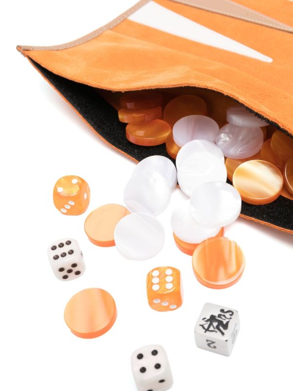 Hector Saxe Orange Victor Travel Backgammon Set | Browns Table Games