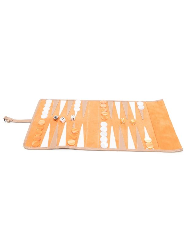 Hector Saxe Orange Victor Travel Backgammon Set | Browns Table Games