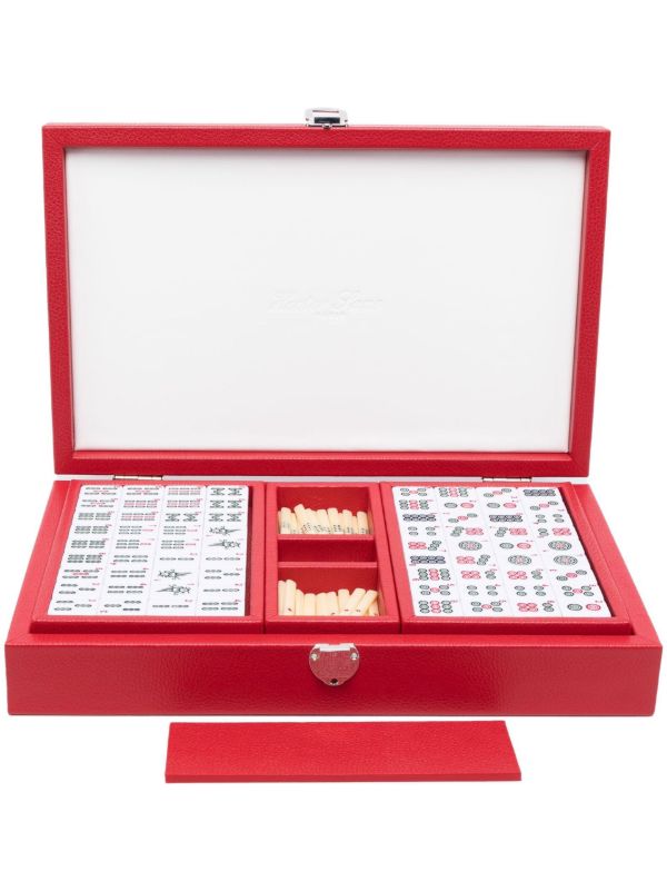 Hector Saxe Red Mah-jong Leather Game Set | Browns Collectibles