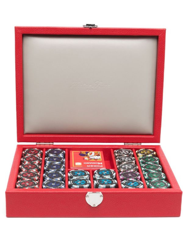Hector Saxe Red Poker Set | Browns Table Games
