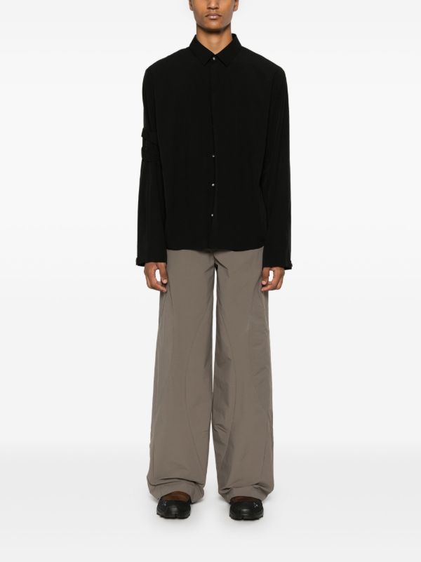 HELIOT EMIL Black Long-Sleeved Shirt | Browns Shirts