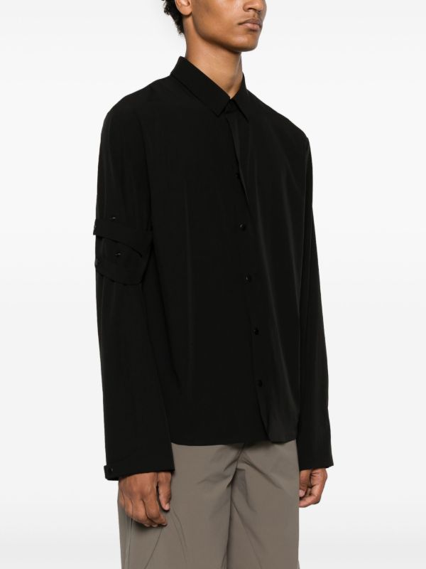 HELIOT EMIL Black Long-Sleeved Shirt | Browns Shirts