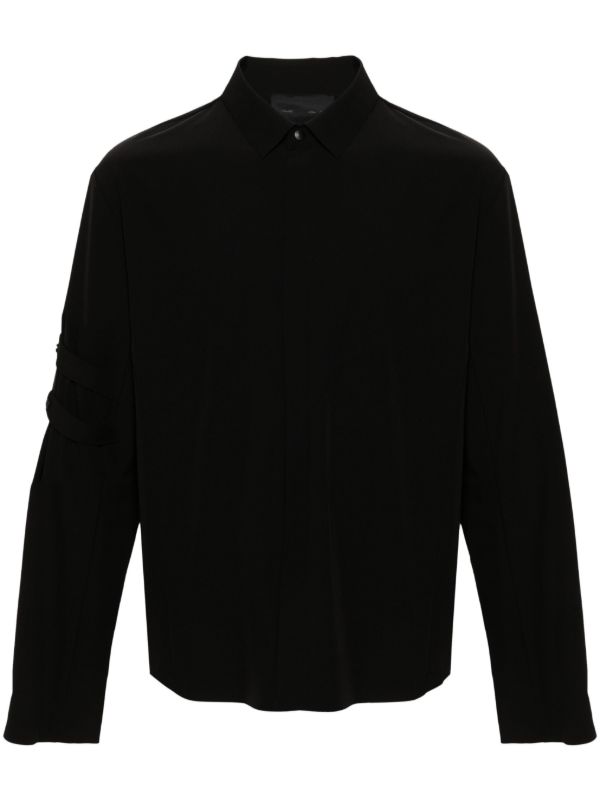 HELIOT EMIL Black Long-Sleeved Shirt | Browns Shirts
