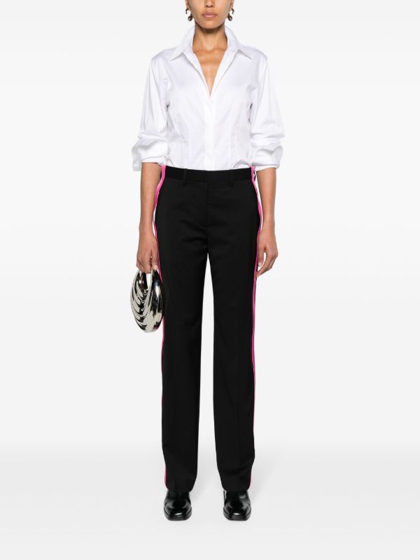 Helmut Lang Black Seatbelt Tailored Trousers | Browns Tailored Pants