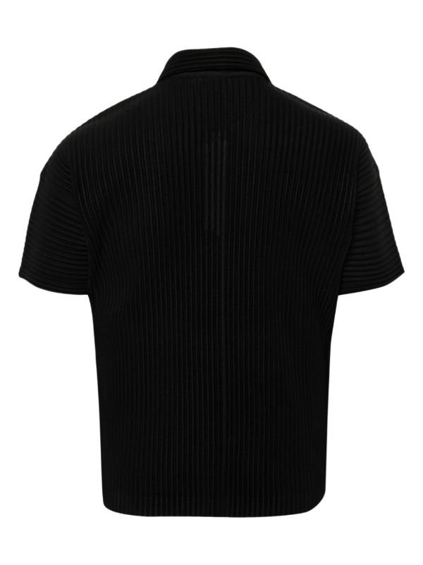 Homme Plissé Issey Miyake Black Basics Plissé Polo Shirt | Browns Polo Shirts