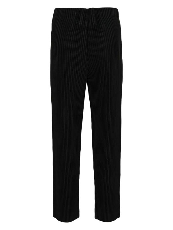 Homme Plissé Issey Miyake Black Basics Plissé Tapered-Leg Trousers | Browns Tapered Pants