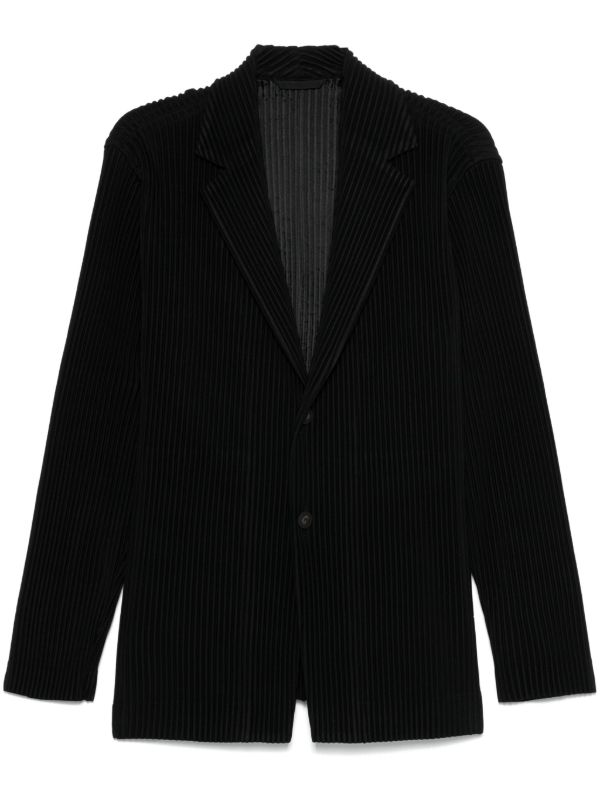 Homme Plissé Issey Miyake Black Pleated Blazer | Browns Blazers