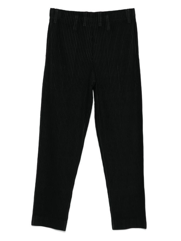 Homme Plissé Issey Miyake Black Pleated Trousers | Browns Tapered Pants