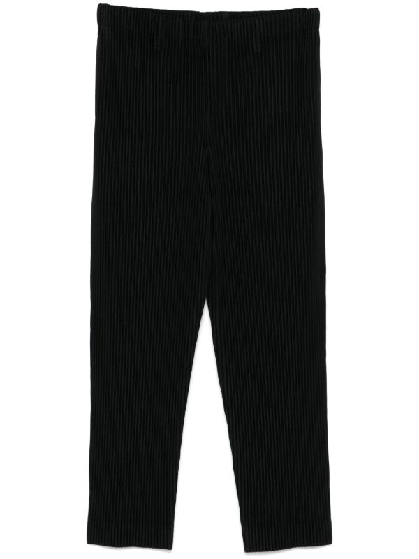 Homme Plissé Issey Miyake Black Pleated Trousers | Browns Tapered Pants