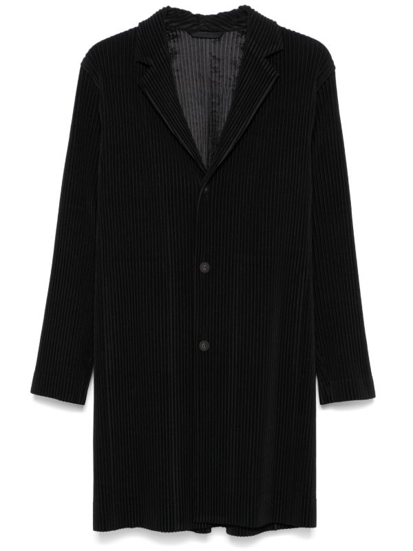 Homme Plissé Issey Miyake Pleated Single-Breasted Coat | Browns Single Breasted Coats
