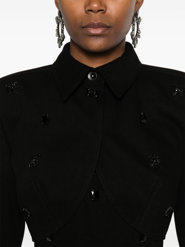 Huishan Zhang Stone-embroidered Bolero Jacket | Browns Cropped Jackets