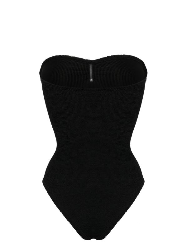 Hunza G Black Brooke Crinkle Swimsuit | Browns One-Pieces