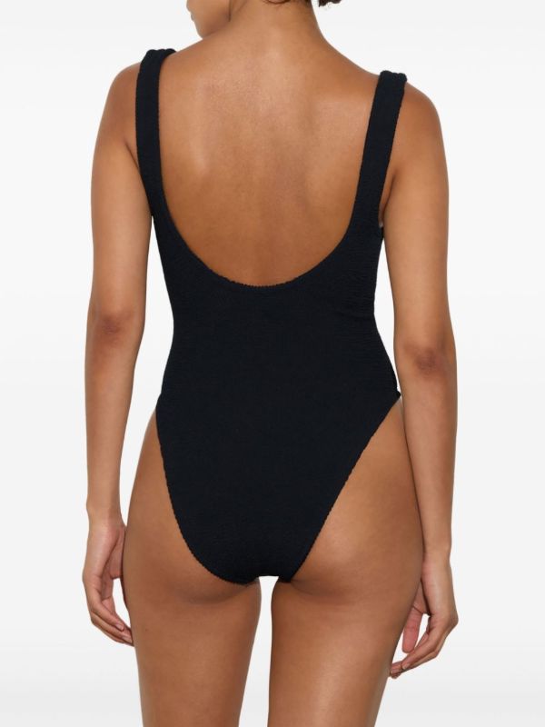 Hunza G Black Celine Crinkled Swimsuit | Browns One-Pieces
