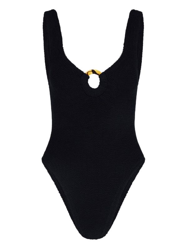 Hunza G Black Celine Crinkled Swimsuit | Browns One-Pieces