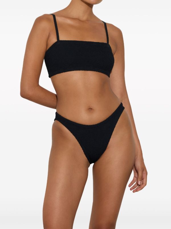 Hunza G Black Gigi Crinkled Bikini | Browns Bikinis