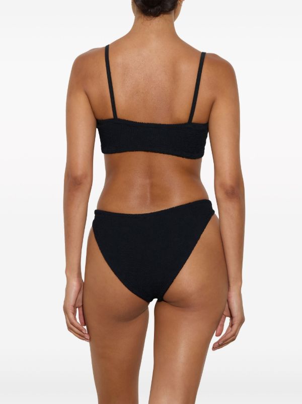 Hunza G Black Gigi Crinkled Bikini | Browns Bikinis