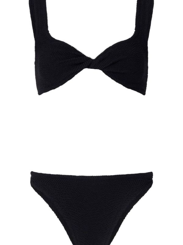 Hunza G Black Juno Crinkle Bikini | Browns Bikinis