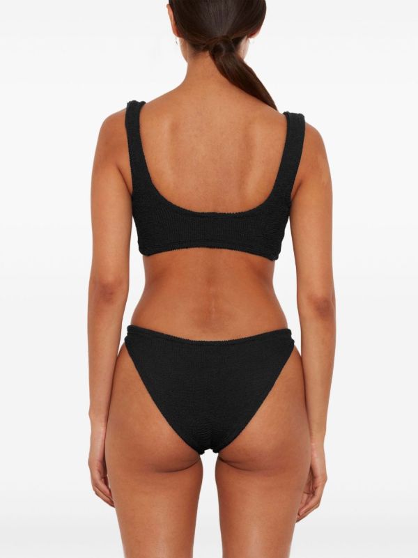 Hunza G Black Juno Crinkle Bikini | Browns Bikinis