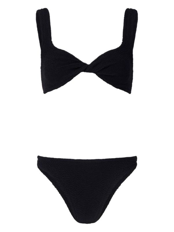 Hunza G Black Juno Crinkle Bikini | Browns Bikinis