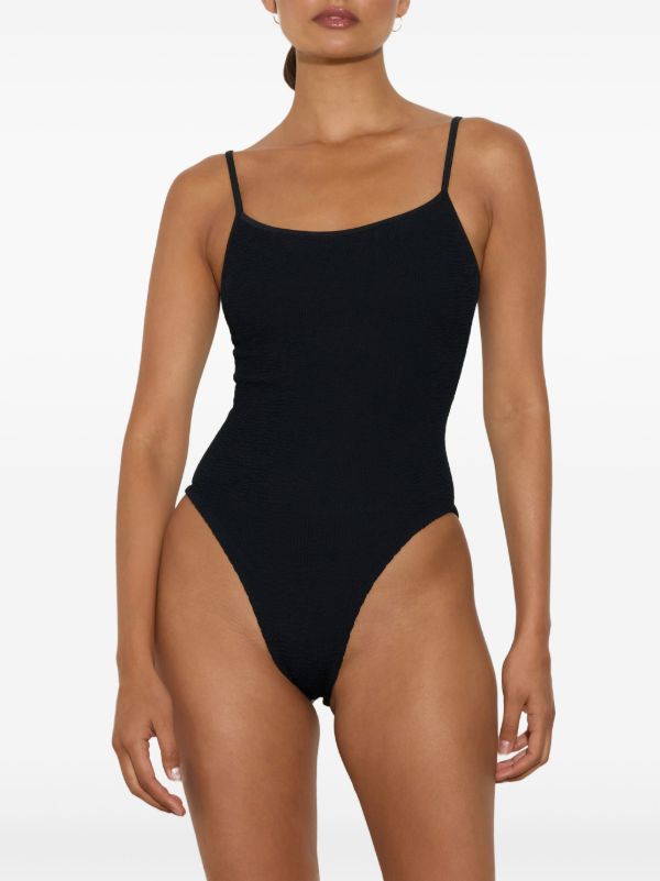 Hunza G Black Pamela Crinkle Swimsuit | Browns One-Pieces
