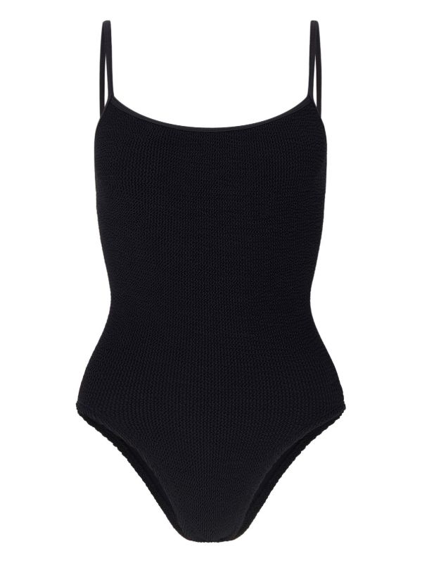 Hunza G Black Pamela Crinkle Swimsuit | Browns One-Pieces