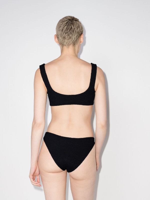 Hunza G Black Xandra Crinkle Bikini | Browns Bikinis