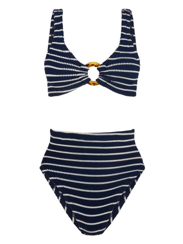 Hunza G Blue Nadine Crinkle Bikini | Browns Bikinis