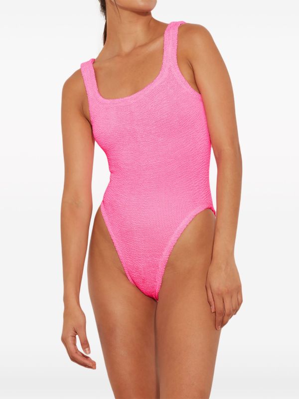 Hunza G Crinkle Square Neck Swimsuit | Browns One-Pieces