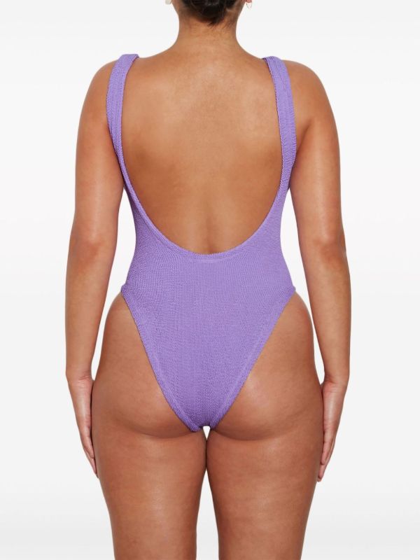 Hunza G Purple Crinkle Swimsuit | Browns One-Pieces