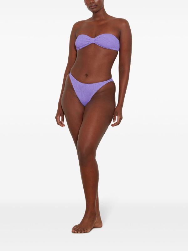 Hunza G Purple Jean Bandeau Bikini | Browns Bikinis