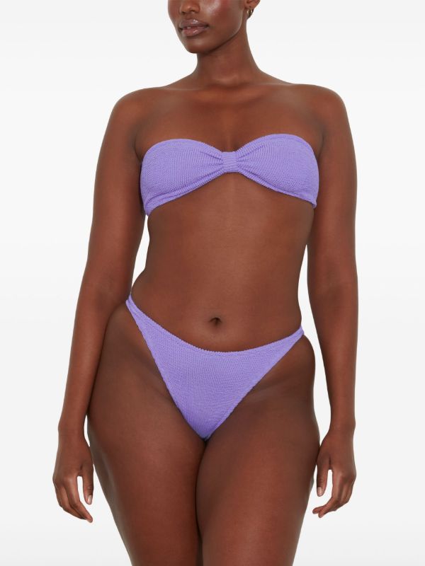 Hunza G Purple Jean Bandeau Bikini | Browns Bikinis