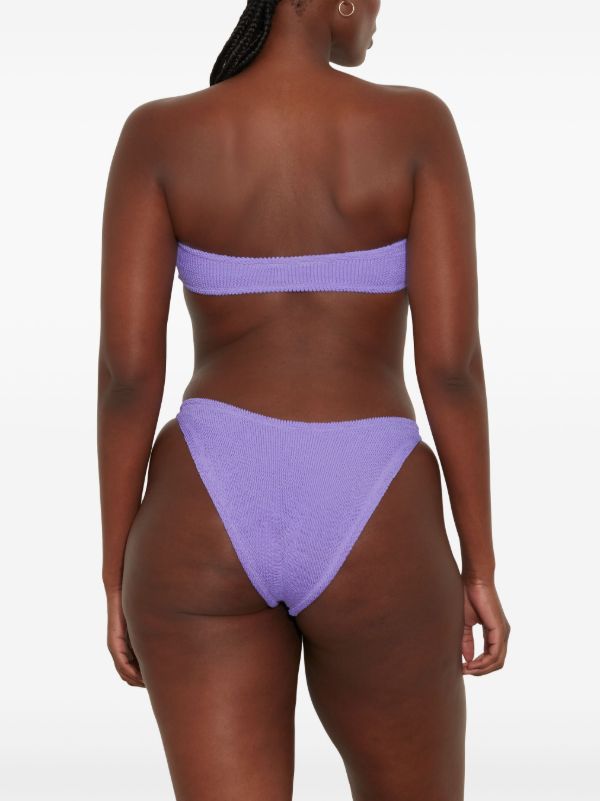 Hunza G Purple Jean Bandeau Bikini | Browns Bikinis