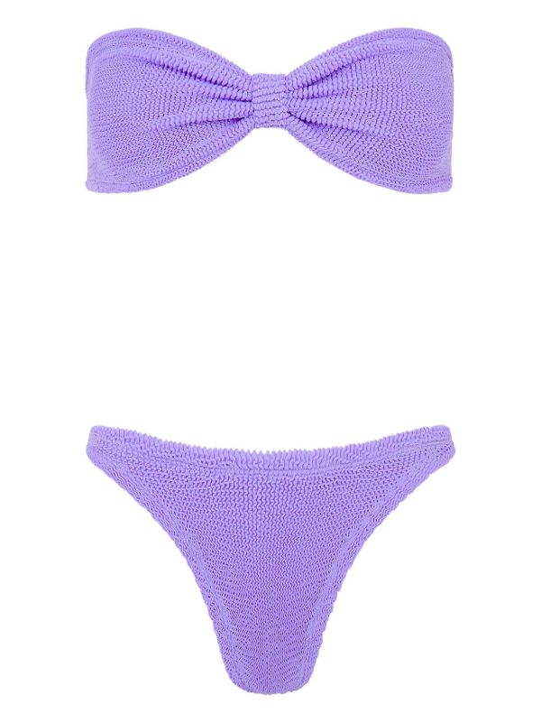 Hunza G purple Jean bandeau bikini | Browns Bikinis