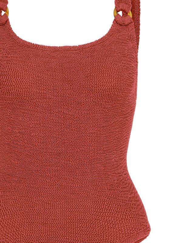 Hunza G Red Domino Metallic Swimsuit | Browns One-Pieces
