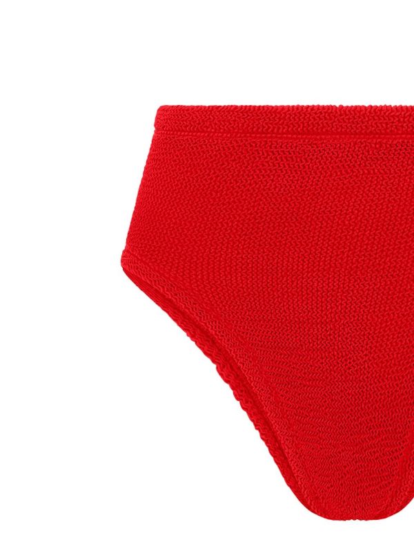 Hunza G Red Ruby Crinkle Bikini | Browns Bikinis