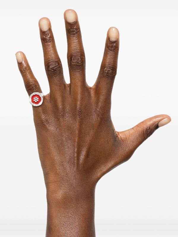 Ilaria Icardi 18K White Gold The Flower Diamond Ring | Browns Fine Rings