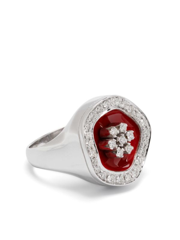 Ilaria Icardi 18K White Gold The Flower Diamond Ring | Browns Fine Rings