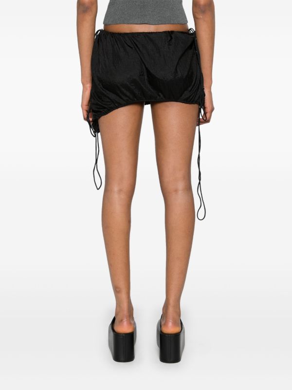 Isa Boulder Black Floral-Appliqué Miniskirt | Browns Fitted Skirts