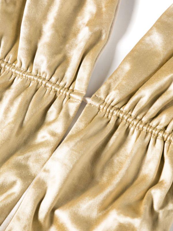 Isa Boulder Gold-Tone Satin-Finish V-neck Swimsuit | Browns One-Pieces