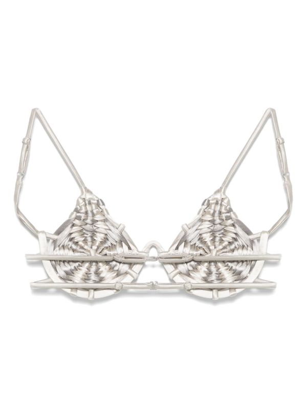 Isa Boulder Spiral-Weave Bikini Top | Browns Bikinis