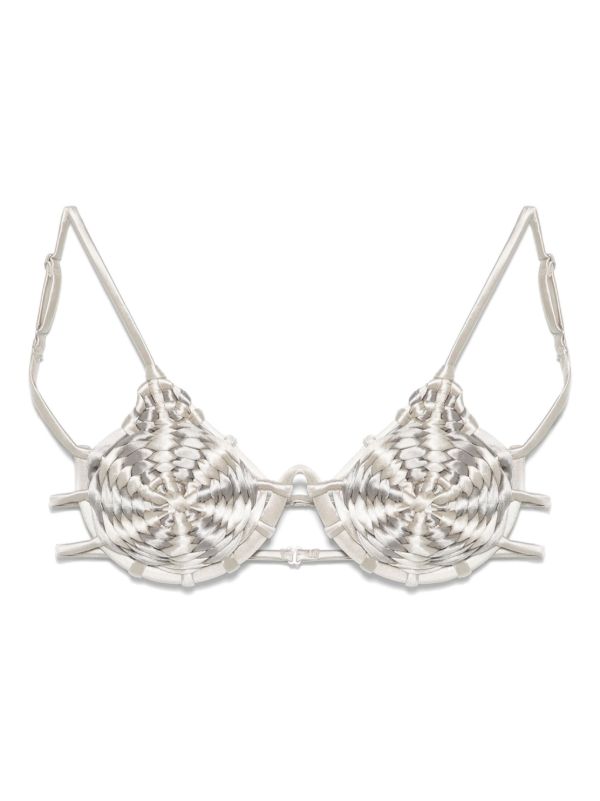 Isa Boulder Spiral-Weave Bikini Top | Browns Bikinis