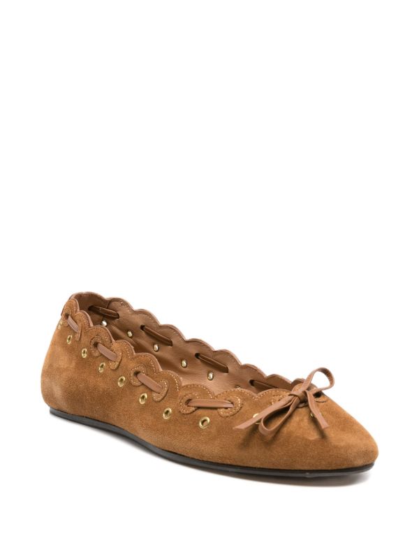 ISABEL MARANT Balfy Suede Ballet Flats | Browns Ballerina Shoes