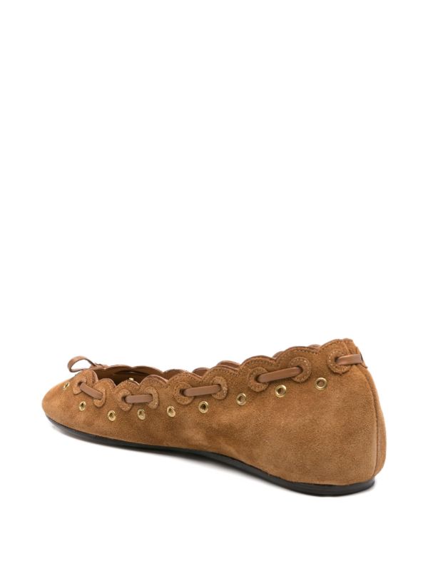 ISABEL MARANT Balfy Suede Ballet Flats | Browns Ballerina Shoes