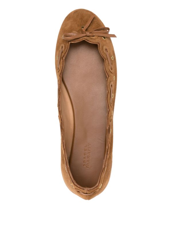ISABEL MARANT Balfy Suede Ballet Flats | Browns Ballerina Shoes
