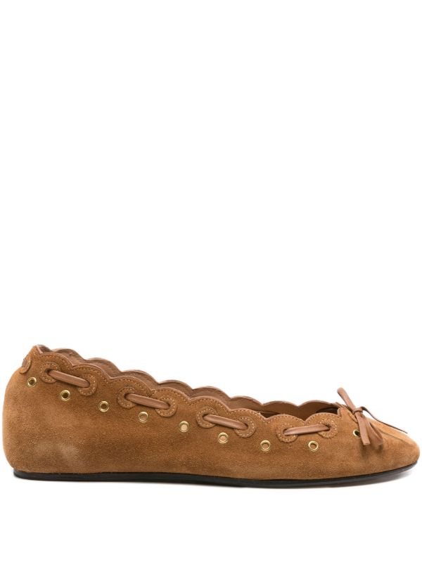 ISABEL MARANT Balfy suede ballet flats | Browns Ballerina Shoes