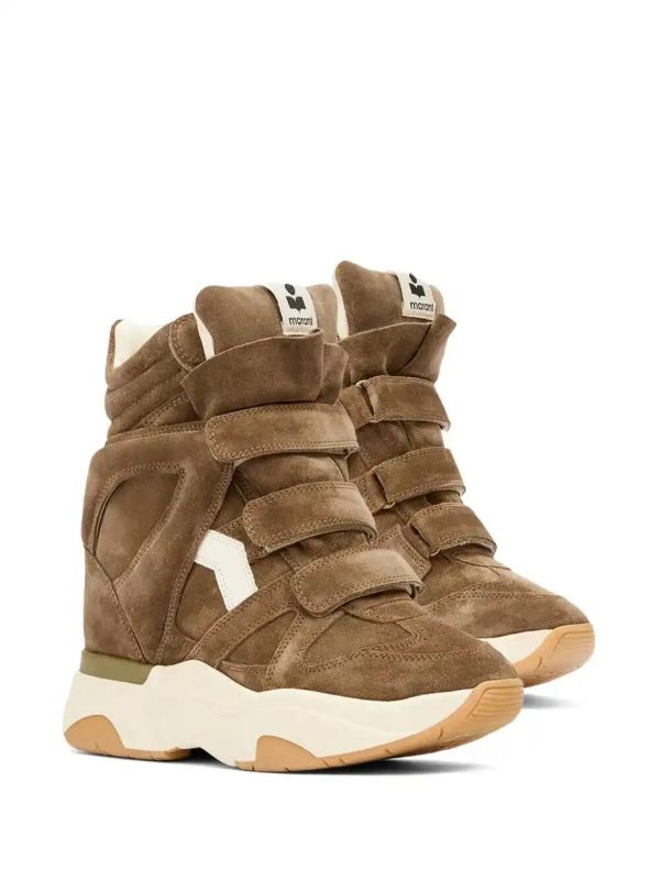 ISABEL MARANT Balskee Suede Wedge High-top Sneakers | Browns Sneakers